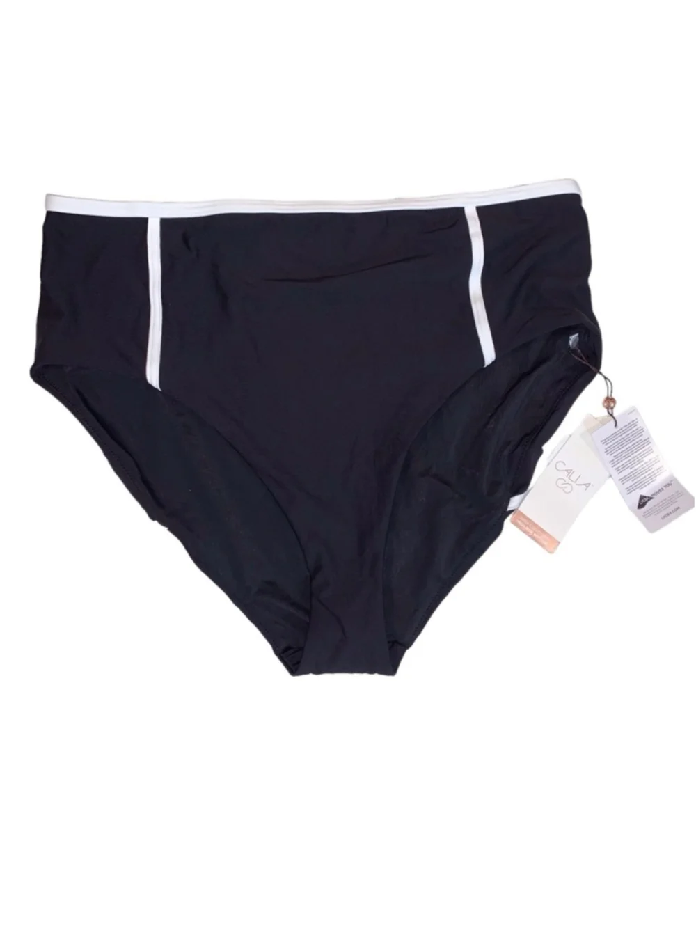 Calia high waisted piped bikini bottom xl sw30